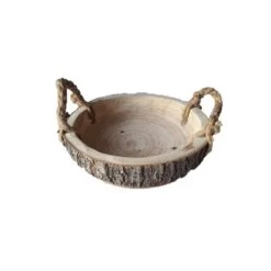 Paulownia Mand Met Handvaten - Ø 30 Cm