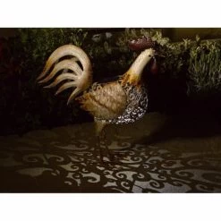 Haan Met Verlichting Op Zonne-energie -Perfecte Tuin haan in metaal solar 1484061551 3 600