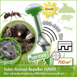 Mollenverjager - Solar Ultrasoon Grondstaaf -Perfecte Tuin mobiele dierenverjager solar 1577722916 1 600