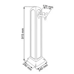 Waterzuil Met Kraan En Aansluiting - Zwart -Perfecte Tuin waterzuil zwart 1549709948 4 600